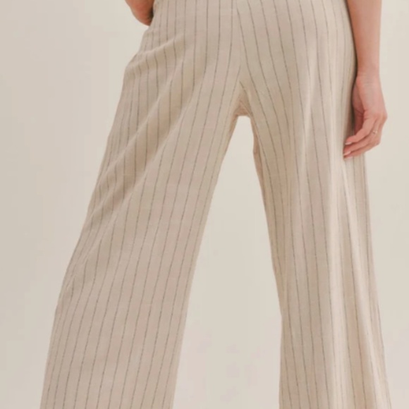 Sage The Label Set - Pants and Blazer/Dress - Size Small - Neutral Pinstripe - Picture 8 of 13